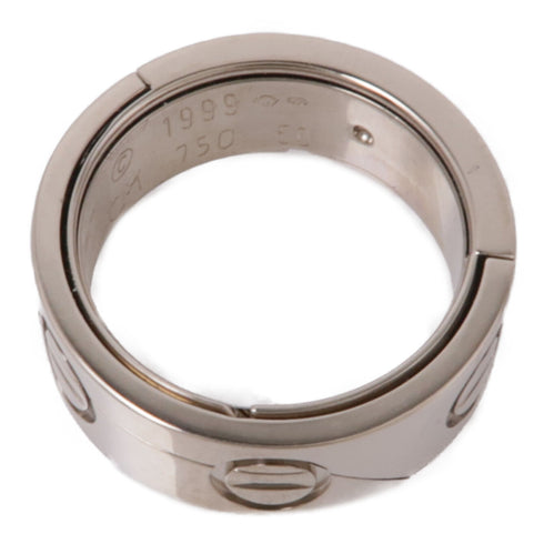 CARTIER Astro Love Ring 18K White Gold Cartier#50 US#5.25
