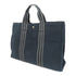HERMES PHW Fourre-tout Handbag/Tote Bag Canvas Navy