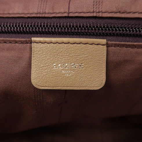 LOEWE GHW Shoulder Tote Hand Bag Calfskin Leather Brown