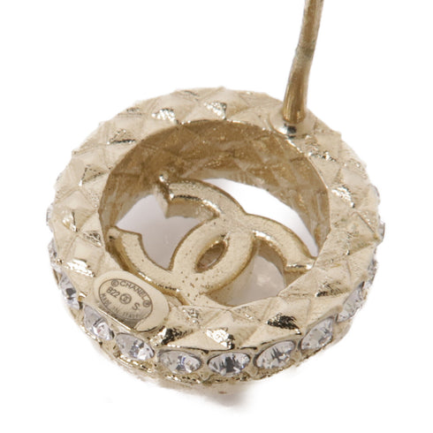 CHANEL CC Earrings Accessories PVC Metal Gold Transparent