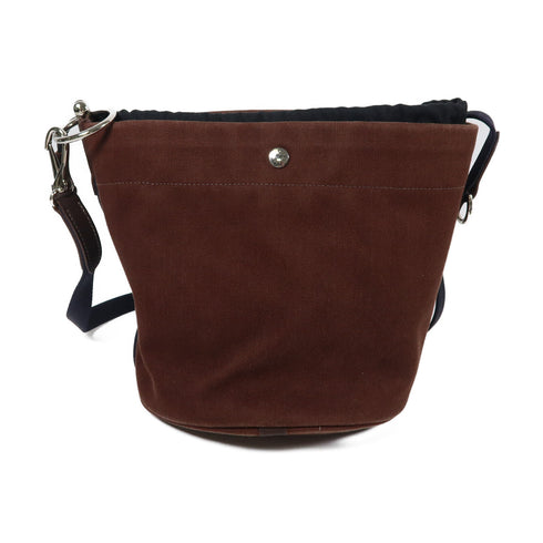 HERMES PHW Bolso De Aseo Shoulder Bag Canvas Stamp O Brown