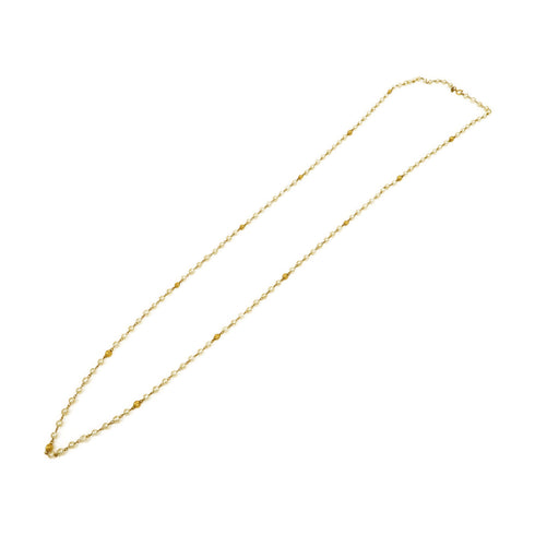 CHANEL CC Necklace Metal Gold/White