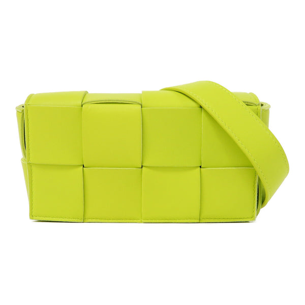 BOTTEGA VENETA Intrecciato BV SHW Waist Bag Calfskin Leather Fluorescent Green
