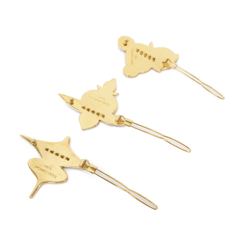 LOUIS VUITTON LV Takashi Murakami Hair Pin Set M92595 Metal Gold Multicolor