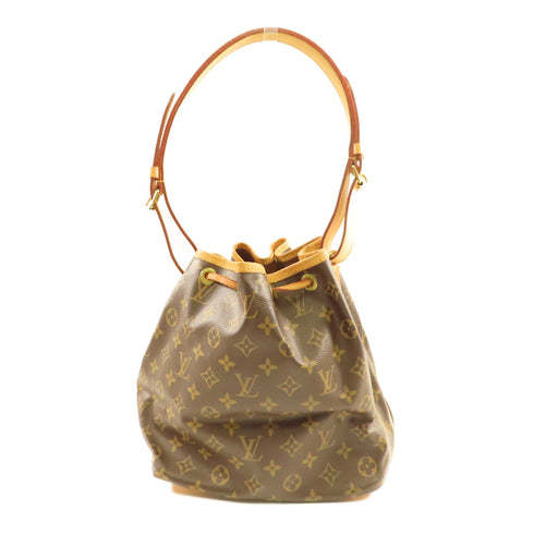 LOUIS VUITTON LV GHW Petit Noe Shoulder Bag M42226 Monogram Brown