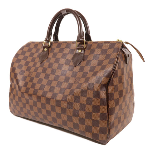 LOUIS VUITTON LV GHW Speedy 35 Handbag N41523 Damier Brown v1