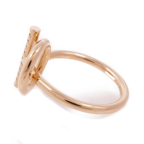 HERMES Echappee Ring 18K Pink Gold Diamond Hermes#52 US#6