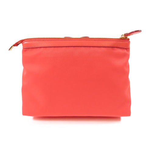 SALVATORE FERRAGAMO GHW Pouch Nylon Orange