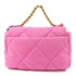 Chanel CC GHW Chanel 19 Chain Shoulder Bag Handbag Canvas Pink