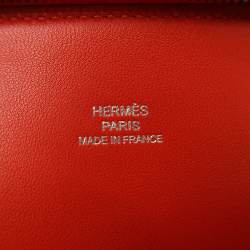 HERMES PHW In-The-Loop To Go Pouch Clutch Bag Epsom Leather Red Multicolor