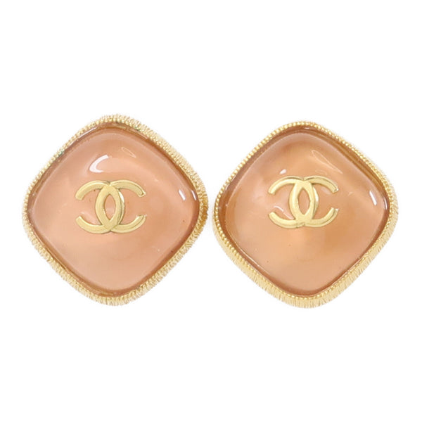 CHANEL CC Earrings F20/C PVC Pink Gold