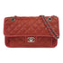 CHANEL Quilted CC SHW Flap Chain Shoulder Bag Leather Red