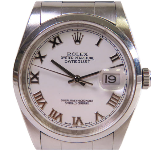 ROLEX Datejust Automatic Watch Stainless Steel 16200 White