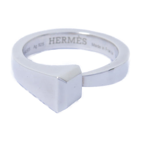 HERMES Clou De Forge Ring 925 Pure Silver US#6.75