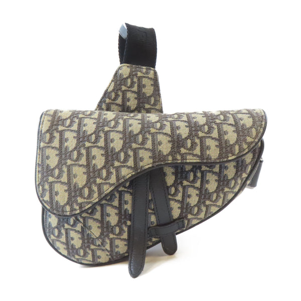 Christian Dior CD SHW Saddle Oblique Jacquard Shoulder 1ADO248YKY Canvas Blue