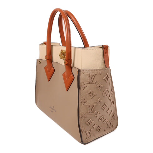 LOUIS VUITTON LV GHW On My Side MM Handbag M53825 Calfskin Leather Beige