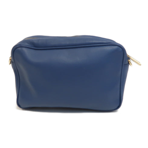 Furla GHW Shoulder Bag Calfskin Leather Blue
