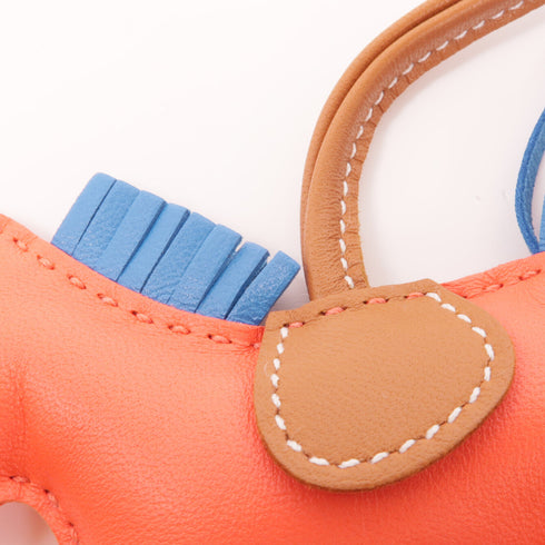 HERMES Rodeo PM Charm Vaux Swift Leather Red/Blue/Brown