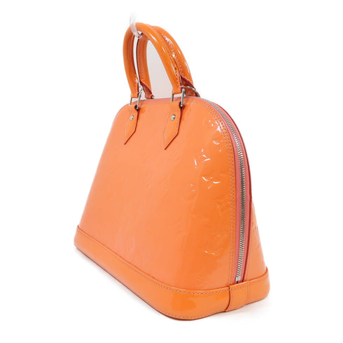 LOUIS VUITTON LV SHW Alma PM Handbag M91693 Monogram Vernis Rose Litchi