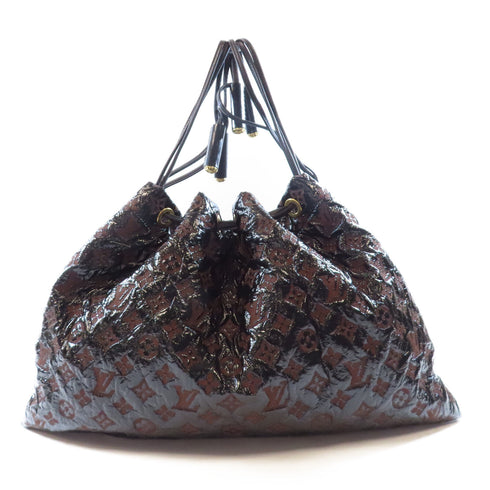 LOUIS VUITTON LV GHW Squishy Shoulder Bag M95259 Monogram Envinil Brown Black