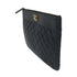 CHANEL CC GHW Pouch Calfskin Leather Black