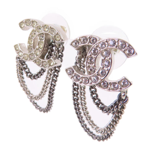 CHANEL CC Earrings A21/B Metal Rhinestones