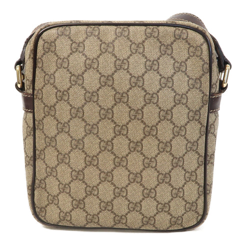 GUCCI GG GHW Shoulder Bag Crossbody Coated Canvas Brown