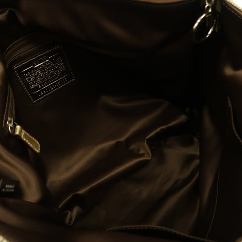 COACH GHW Tote Bag 15865 Canvas Gold