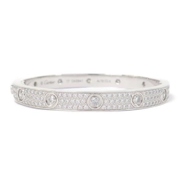CARTIER Love Bracelet Diamond-Paved 18K White Gold Cartier#17