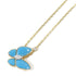 Van Cleef & Arpels Two Butterfly Necklace VCARPTUP00 18K Yellow Gold #40cm