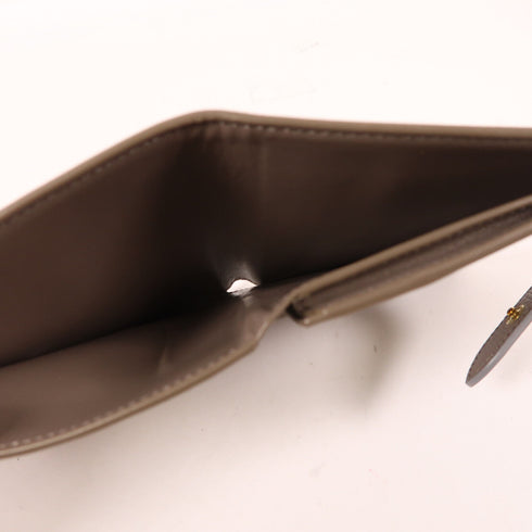 CELINE GHW Wallet Calfskin Leather Grey/Blue