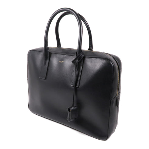 SAINT LAURENT YSL GHW 2 Way Shoulder Bag Handbag 342605 Calfskin Leather Black