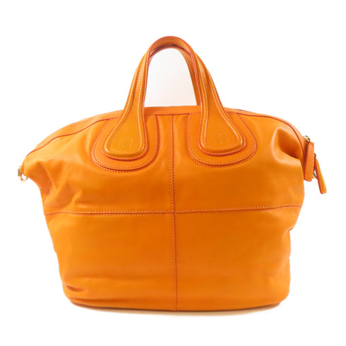 GIVENCHY Nightingale Shoulder Bag Calfskin Leather Orange