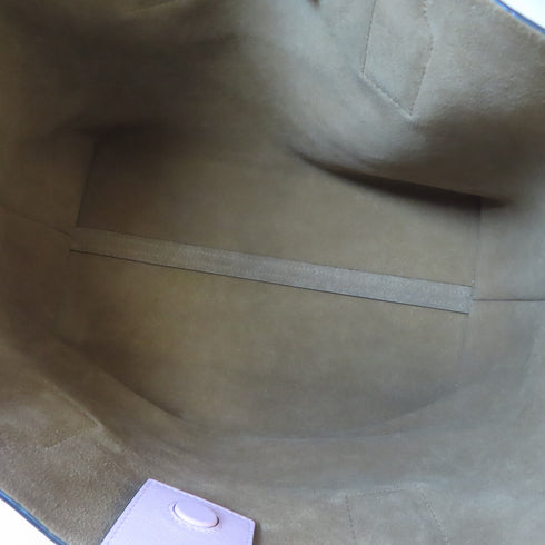 LOEWE Shoulder Tote Bag Calfskin Leather Pink