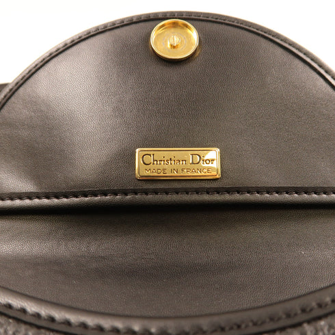 Dior GHW Vintage Shoulder Bag Calfskin Leather Black v1