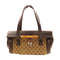 GUCCI GG SHW Hand Bag PVC Coated Canvas 111713 Brown