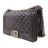CHANEL CC Boy Chanel 25 Chain Shoulder Bag Calfskin Leather Black