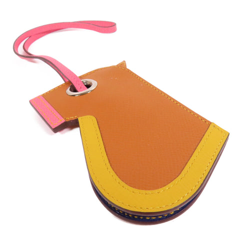 HERMES PHW Charm Epsom Leather 37 Gold Yellow Pink