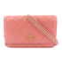 CHANEL Quilted CC GHW C19 WOC Wallet On Chain Shoulder Bag Lambskin Leather Pink