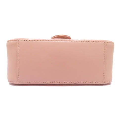 GUCCI GG GG Marmont 2 Way Chain Shoulder Bag 702563 Calfskin Leather Pink