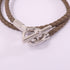 HERMES PHW Collier Glenan Necklace Leather 18/Etoupe