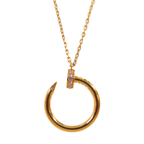 CARTIER Diamond Juste Un Clou Necklace 18K Yellow Gold