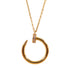 CARTIER Diamond Juste Un Clou Necklace 18K Yellow Gold