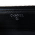 CHANEL Herringbone SHW CC Clutch Bag Pouch Calfskin Leather Black