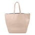 Furla GHW Shoulder Tote Bag Calfskin Leather Light Khaki