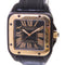 CARTIER Santos 100 Carbon Automatic Watch 18K Rose Gold SS W2020009 Black
