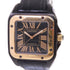 CARTIER Santos 100 Carbon Automatic Watch 18K Rose Gold SS W2020009 Black