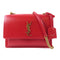 SAINT LAURENT YSL GHW Chain Shoulder Bag 442906 Calfskin Leather Red