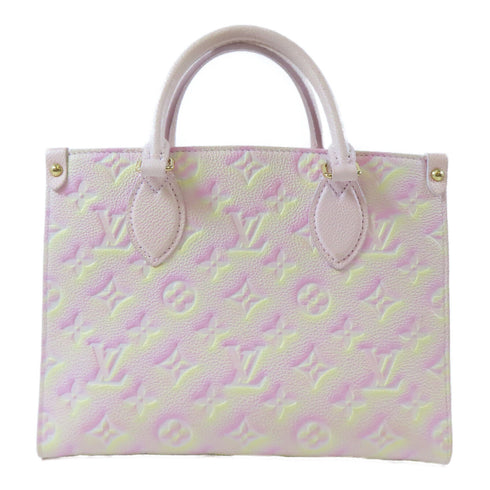 LOUIS VUITTON LV GHW On The Go PM 2 Way Bag M46168 Monogram Empreinte Pink/Yellow