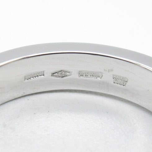 BVLGARI B-zero1 Double Logo Diamond Ring 18K White Gold Bvlgari#52 US#6